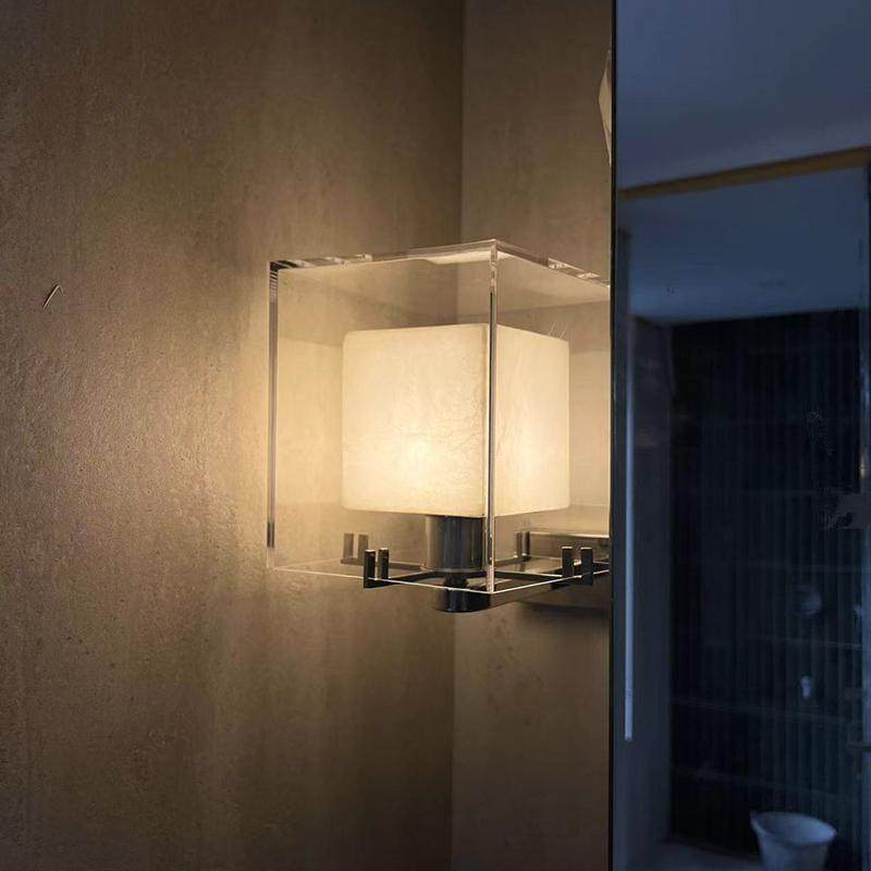 新款新中式高级美式简约卧室灯轻奢酒店床头订制会所云石壁灯高档