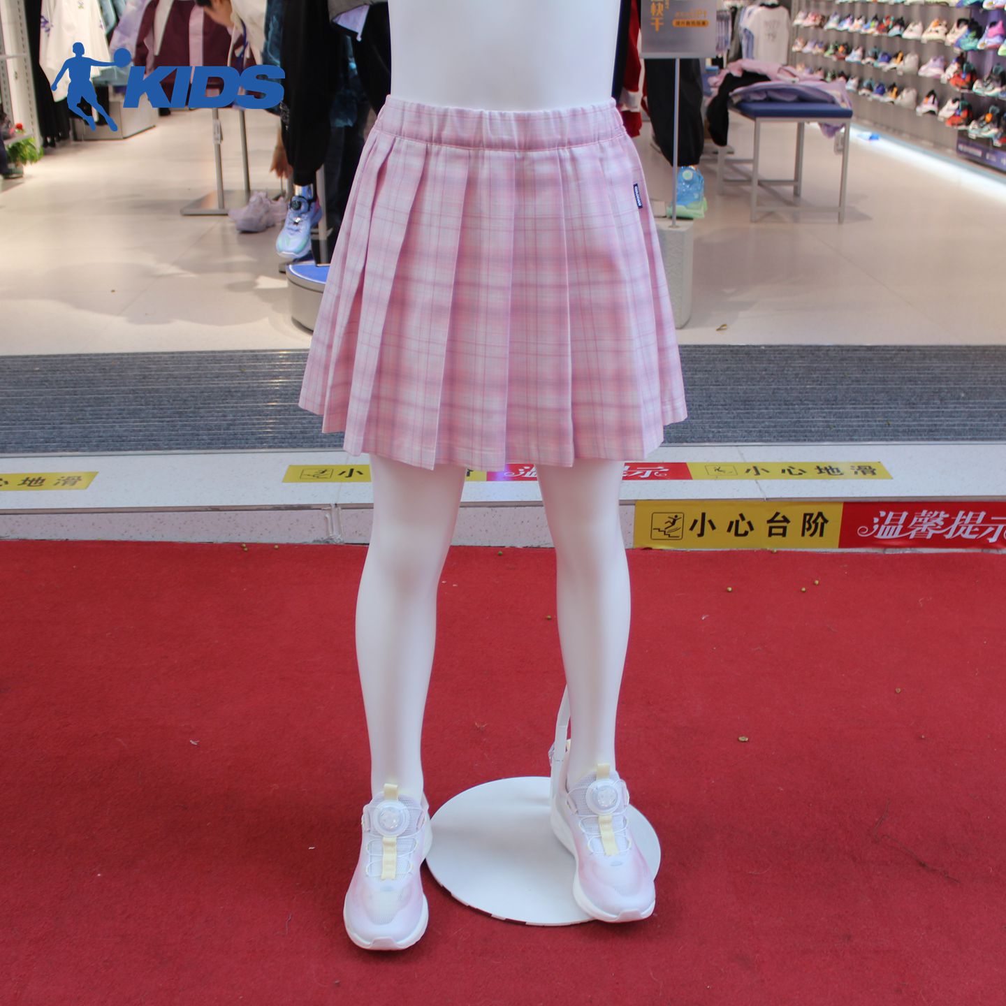 乔丹儿童短裙2026夏季新款女中大童百褶运动半身裙TDDKQB262121
