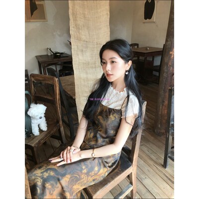 【真丝吊带裙】26SS 茛苕油彩连衣裙