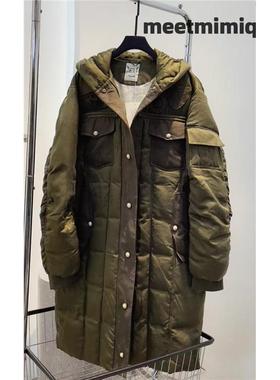meetmimiq25冬新款设计师连帽保暖羽绒服外套女mmq