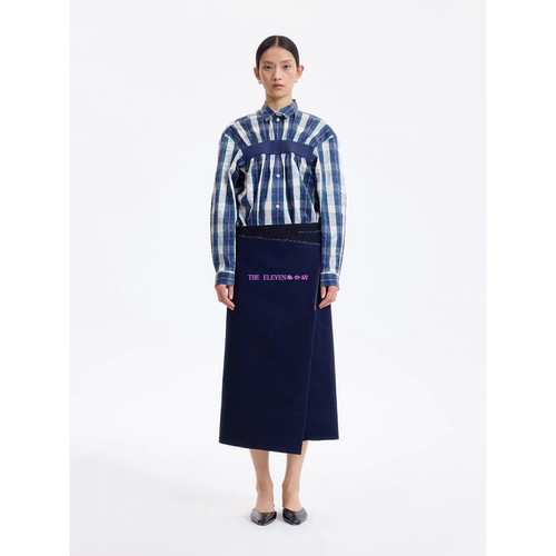 M*s MI*N东方极简牛仔围裹半裙设计师品牌2850