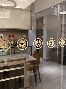 创意店铺玻璃门腰线横条小心提示