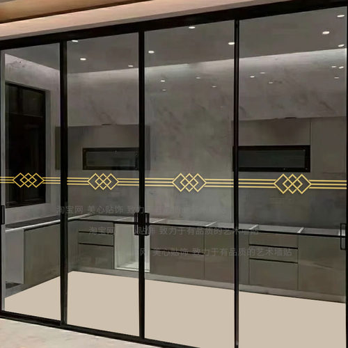 玻璃门防撞贴纸横条腰线