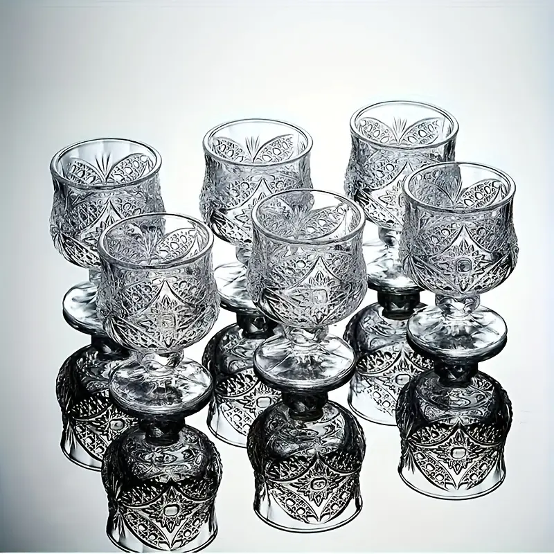 耐热玻璃小高脚迷你白酒杯