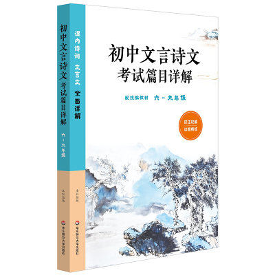 正版 初中文言诗文考试篇目详解 六至九年级 配套语文统编教材 古诗词文言文 初中语文教辅 正版