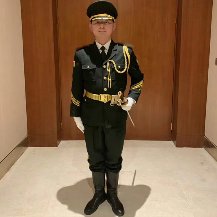 升旗仪式小中大学生校国旗班仪仗队护卫队手服装礼宾军乐队表演出