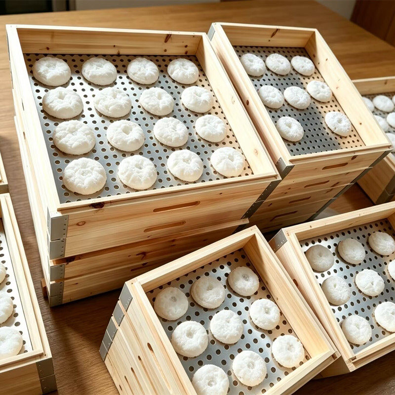 杉木不锈钢蒸笼长方形木笼竹底笼图片