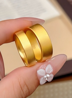 合金戒指 南非矿金【泥鳅背戒指】孟加拉赤金北欧金锡金 里外一色