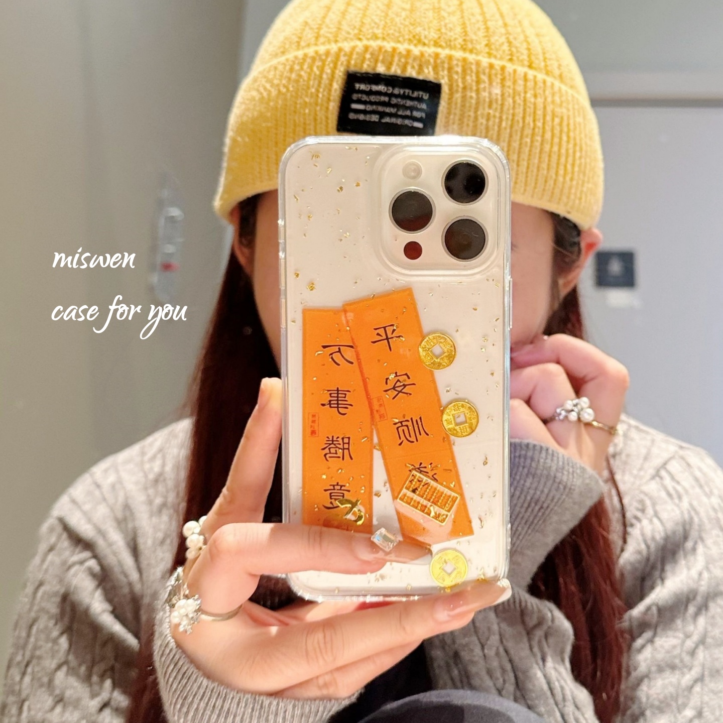 适用苹果iphone17promax手机壳新款17金箔平安顺遂16pro高级感15超火pm全包防摔14透明13硅胶12小众11女款pro