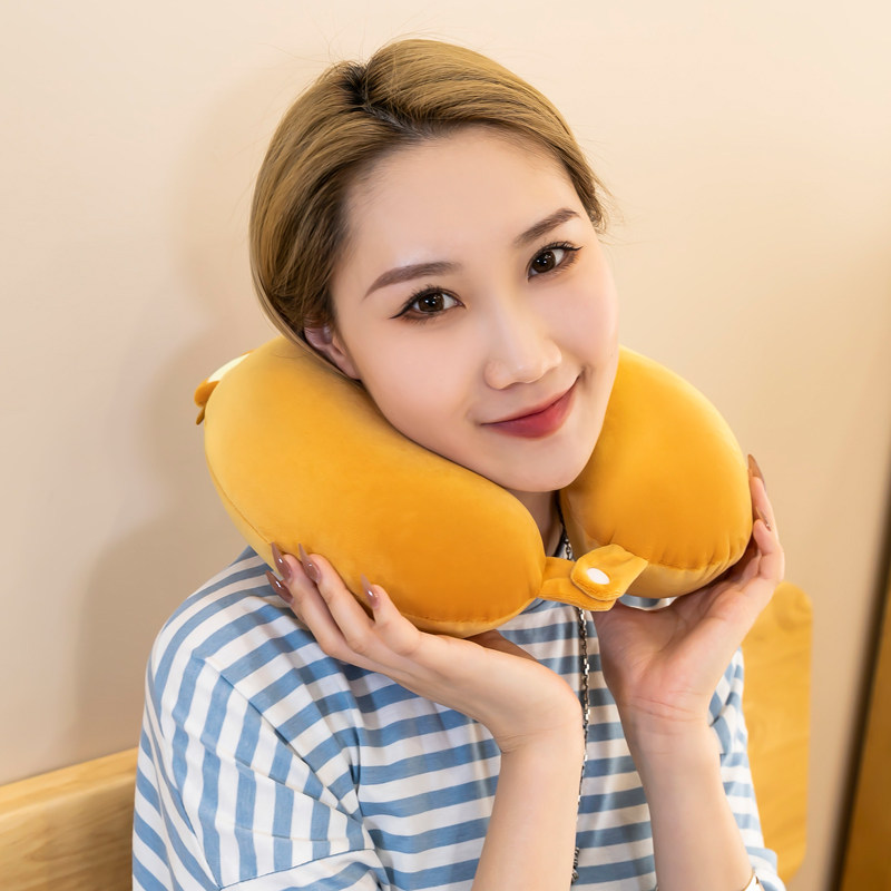 U자형 베개 목 보호대 목 경추 메모리폼 목베개 U자형 베개 사계절 머리베개 등베개 목 비행기 수면베개 여름