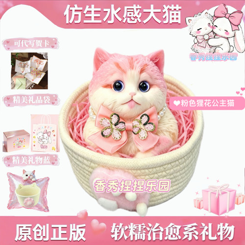 食品级硅胶胖猫捏捏乐解压捏捏玩具女生闺蜜生日礼物仿真猫咪玩具