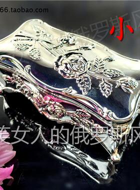 俄罗斯长方形小号白色珠宝盒