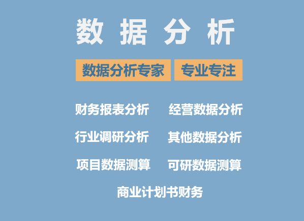 财务分析报告经营分析报告可研数据商业计划书数据测算行业分析