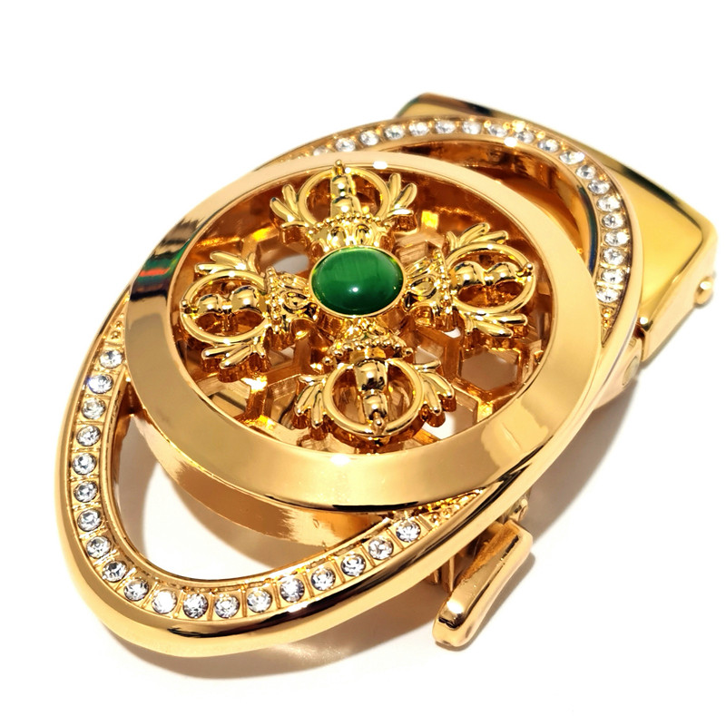 SHILAIRUN 회전 자동 버클 벨트 헤드 남성용 다이아몬드 박힌 합금 바지 벨트 헤드 인터넷 유명인 벨트 버클 3.5