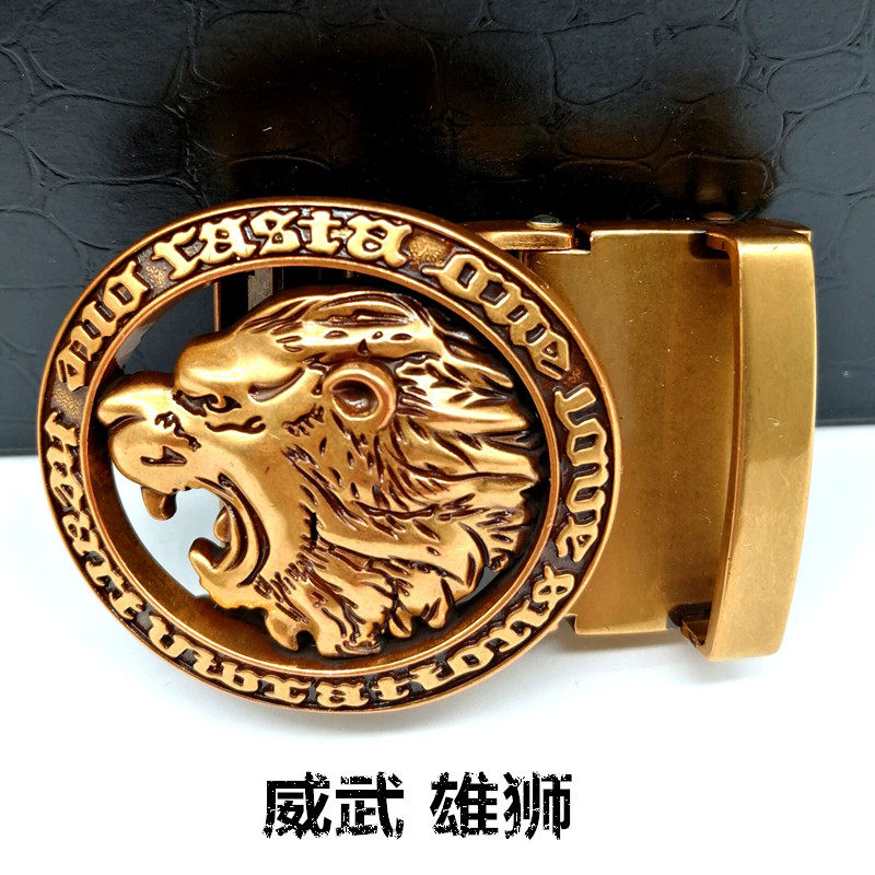 레트로 수도꼭지 남자 벨트 헤드 하이 엔드 합금 자동 버클 타이거 바지 벨트 헤드 맞춤형 사자 벨트 헤드 3.5CM
