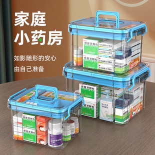 医用应急药箱常备药品智能提醒示箱 家用药箱收纳盒大容量家庭装