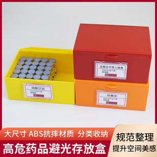 医用避光药盒高危药品收纳盒遮光药盒物药房科室6s管理收纳盒医院