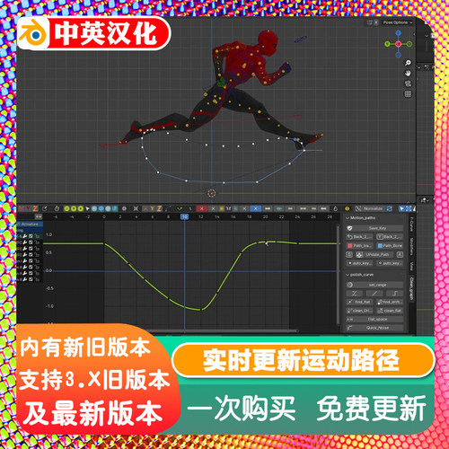 Blender插件 Real-Time Paths 3.1 实时更新运动路径新技术