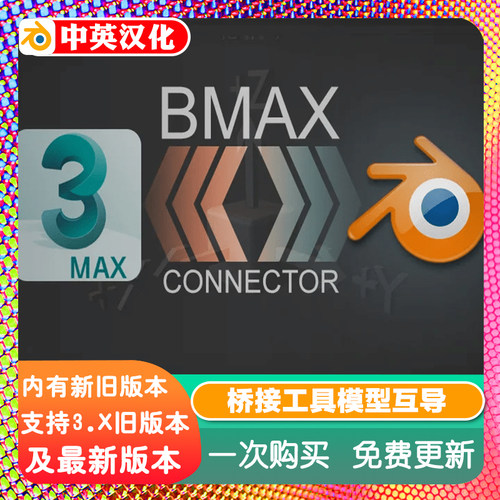 3D Max与Blender桥接插件 BMAX 模型无缝互导工具支持3ds Max 1.2