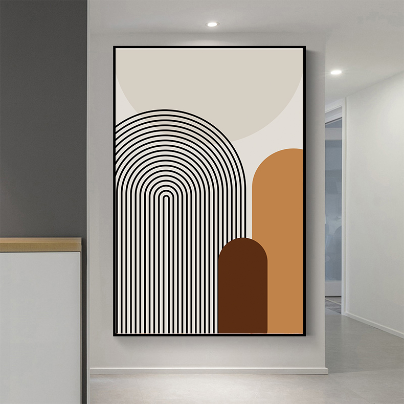 莫兰迪装饰画客厅沙发背景墙壁画