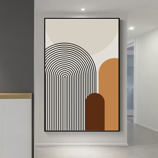 莫兰迪装饰画客厅沙发背景墙壁画高级感抽象画极简玄关挂画落地画