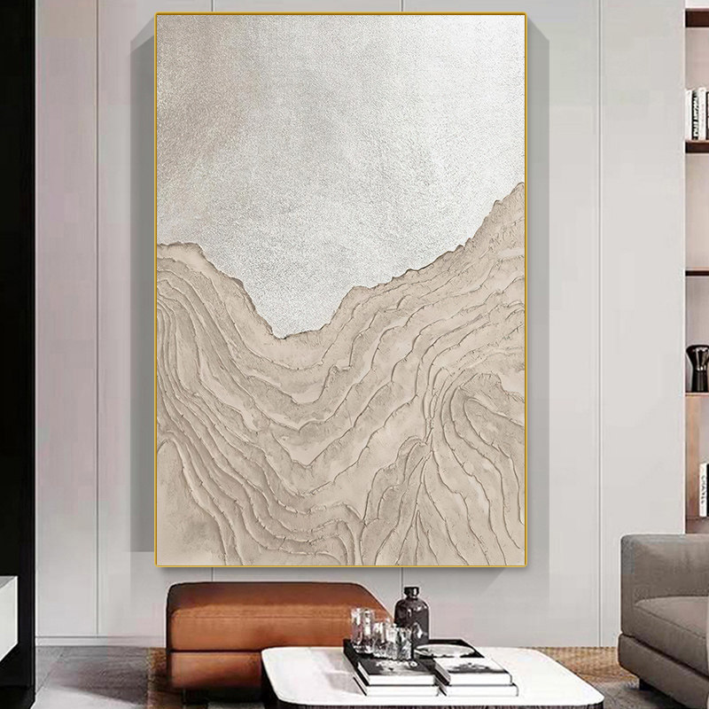 现代轻奢玄关装饰画抽象侘寂风走廊挂画简约客厅沙发大幅落地画,家居饰品,现代装饰画,淘宝优惠券,粉丝福利购,淘宝优惠卷