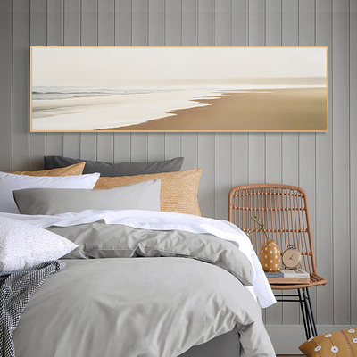 奶油风客厅装饰画抽象海景床头画