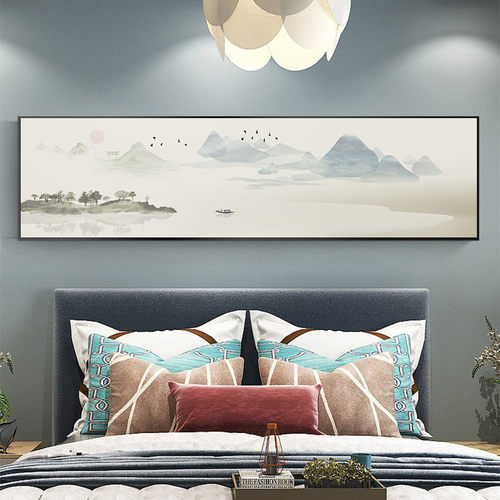 办公室中国画山水画壁画大气挂画