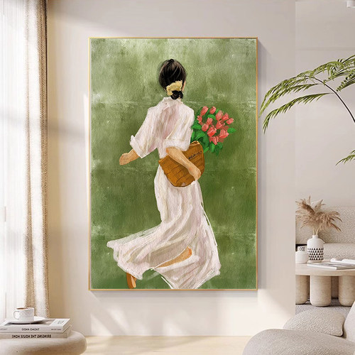 女孩房间装饰画小清新抽象挂画
