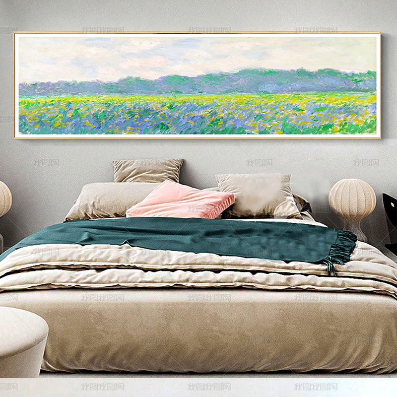 莫奈田园风沙发背景墙客厅装饰画