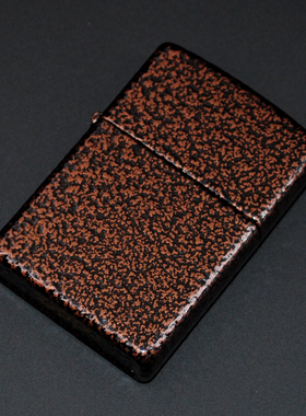 原装正品Zippo打火机-绝版收藏-2002年特殊工艺紫铜矿脉烫金底刻