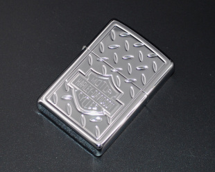 收藏 原装 绝版 Zippo芝宝打火机 2002年深雕花纹哈雷踏板 正品