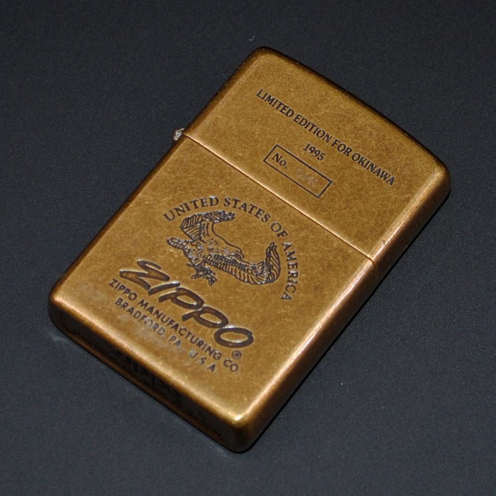 原装正品Zippo打火机-绝版收藏-1994年古铜美国之鹰冲绳限量款
