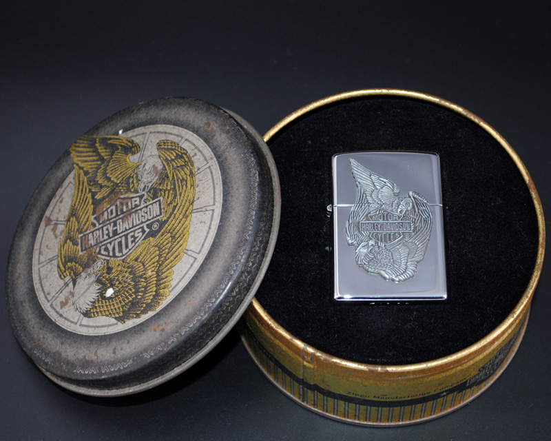 zippo哈雷贴章旋转盾鹰