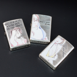 原装正品Zippo打火机-收藏-2024年日版熏银美女女郎