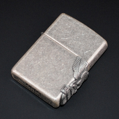 Zippo1998年古银哈雷侧鹰打火机