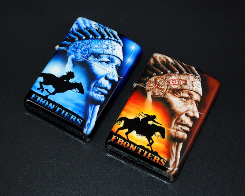 原装正品Zippo芝宝打火机-精品收藏-2017年mazzi手绘会员机边疆