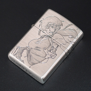 原装正品Zippo打火机-绝版收藏-2024年熏银动漫黑礁莱薇