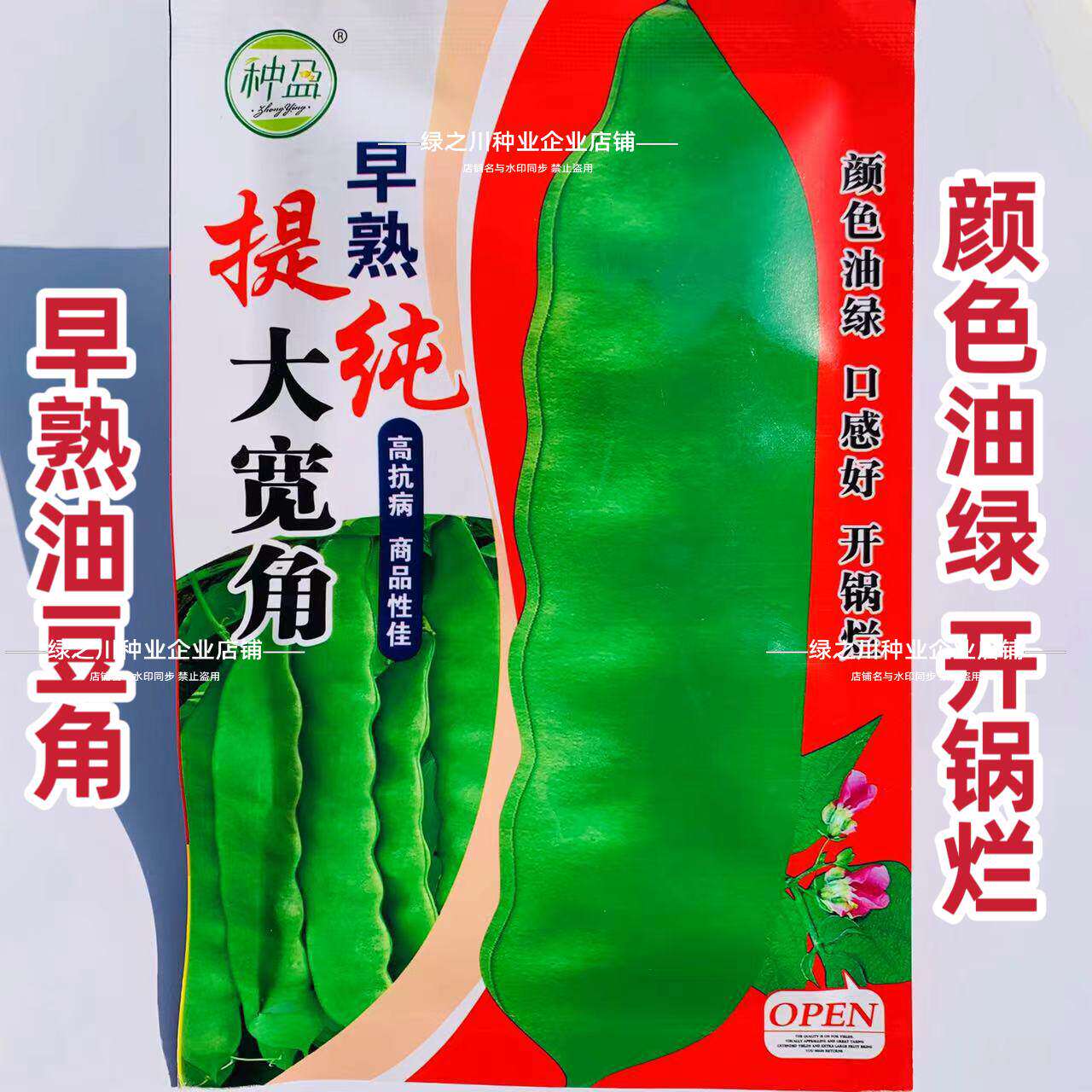 早熟提纯大宽角油豆种子蔓生油绿油豆种籽口感好开锅烂油豆角种子