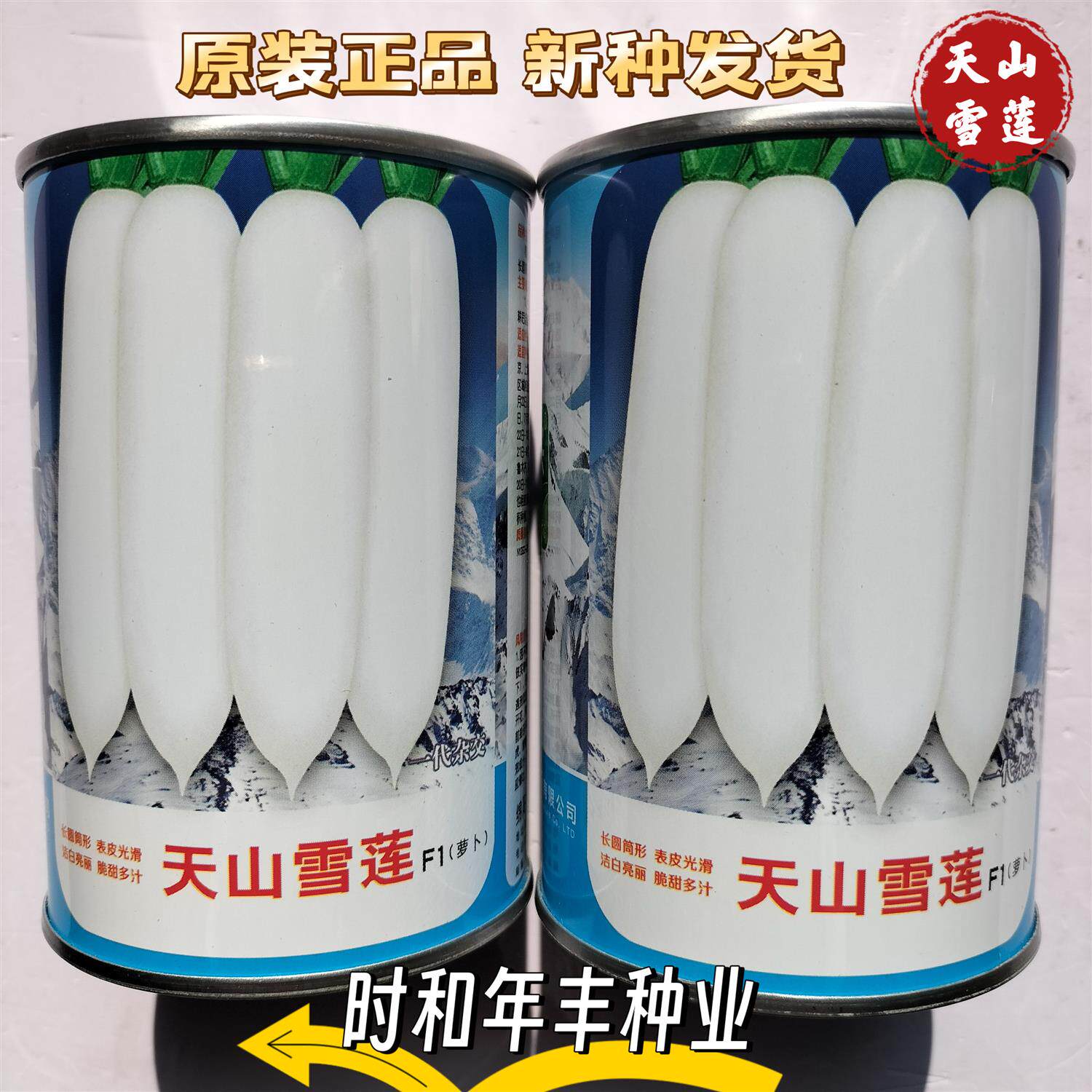 天山雪莲白萝卜种子高产抗病洁白亮丽甜脆多汁长白萝卜种籽蔬菜孑