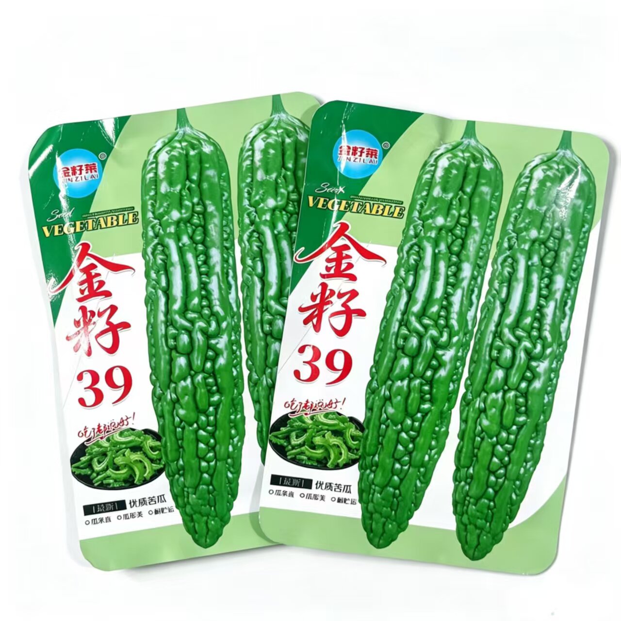 金籽39高品质苦瓜种子极早熟耐热耐寒高产抗病翠绿苦瓜条形顺直