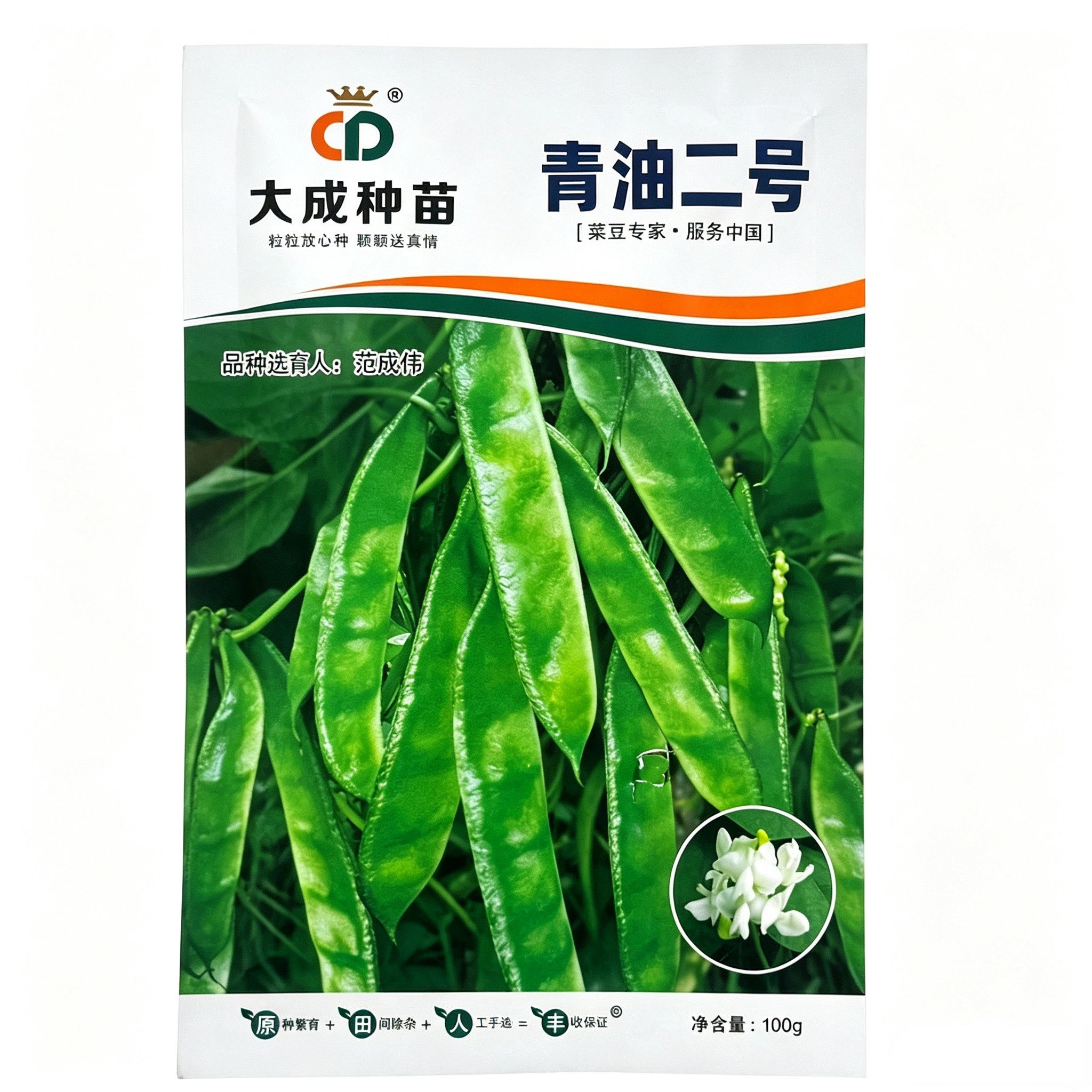 青油二号油豆 早熟丰产纤维少肉厚无筋 家庭菜地基地专用菜豆种子