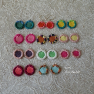 PUPU制物｜山鸟｜小巧款原创纯手工布艺多巴胺个性小众耳坠复古