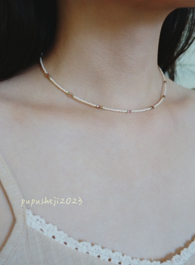 扑扑独家设计日本进口米珠项链