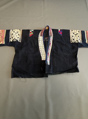 民族风服饰老绣衣服外套土布拼接衣服蜡染麻布衣服A428