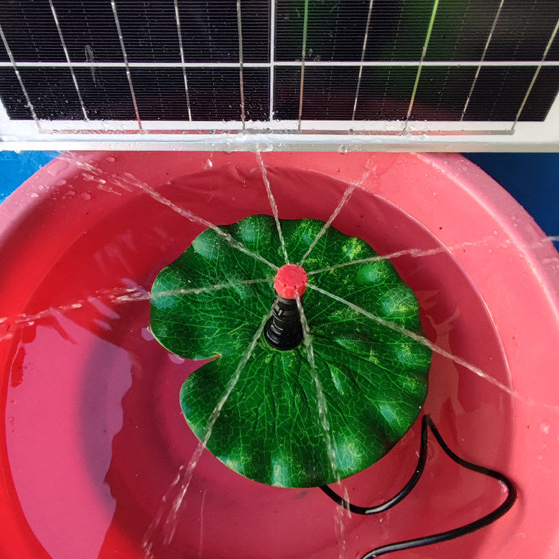 太阳能漂浮喷泉仅白天工作24小时自动景观荷叶水池潜水泵水缸小型