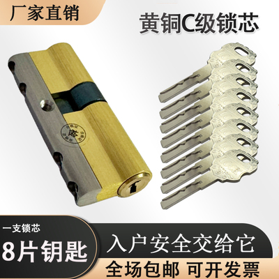 防盗门入户门全铜超C级叶片锁芯