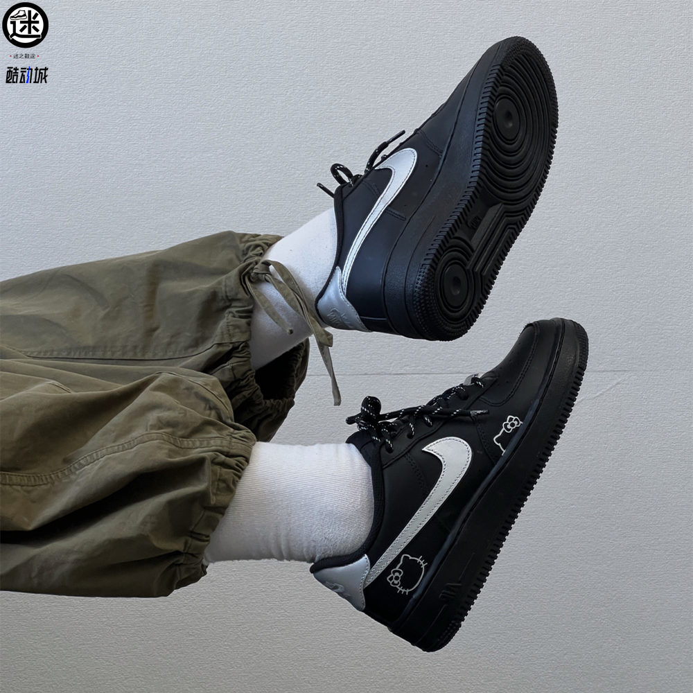 球鞋定制 Nike/耐克 Air Force 1 星月喵简约空军一号男女子板鞋