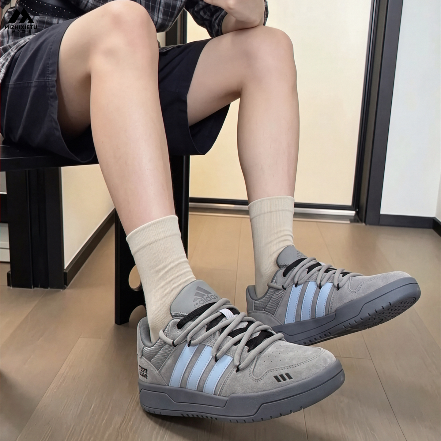 球鞋定制Adidas/阿迪达斯 neo Entrap灰色轨迹美式百搭男女子板鞋