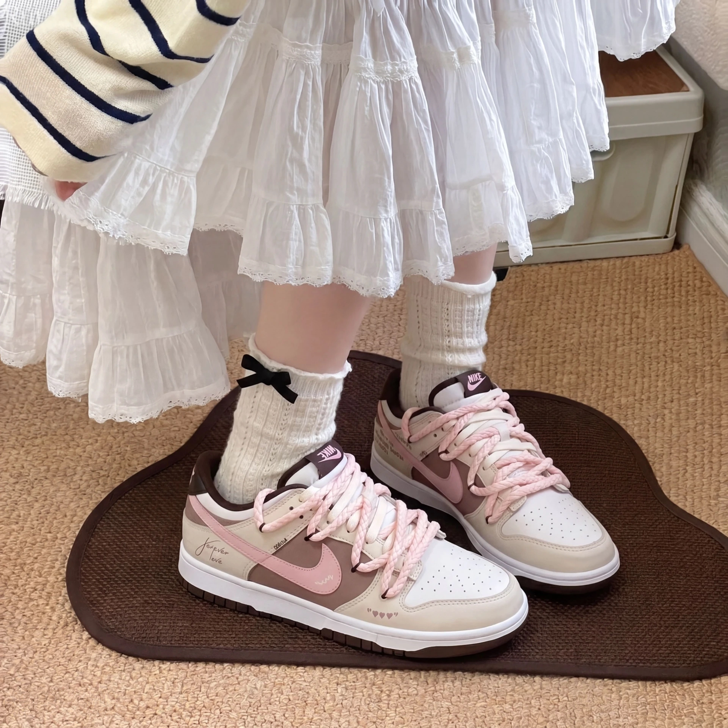 球鞋定制 Nike/耐克 Dunk 恋爱日记少女风多巴胺女子低帮百搭板鞋